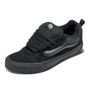 Vans Knu Skool Skate Shoe Mens 9 / Womens 10.5 Black Padded Collar Tongue‎ NEW